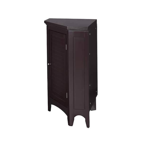 Slone Corner Floor Cabinet with 1 Shutter Door for Bathroom/Kitchen Storage 