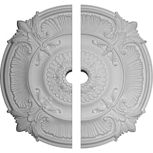 53-1/2 in. x 5 in. x 3-1/2 in. Attica Acanthus Leaf Urethane Ceiling Medallion, 2-Piece (Fits Canopies up to 5 in.)