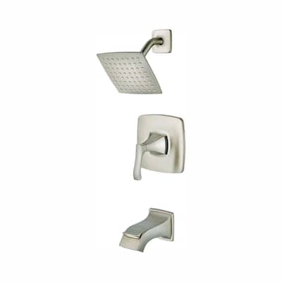 Venturi Single-Handle 1-Spray Tub and Shower Faucet in Spot Defense Brushed Nickel (Valve Included)