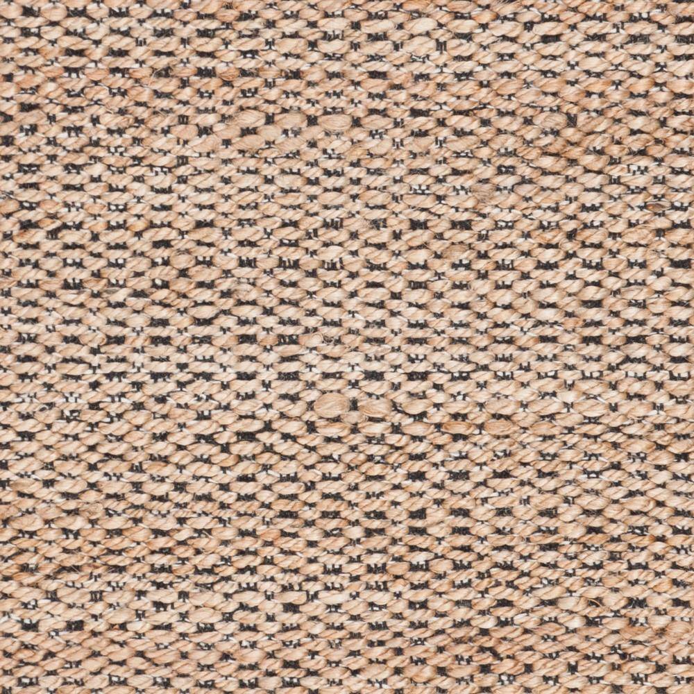 Natural and Black Hand-Knotted Wool and Cotton Rug, 3' x 5'