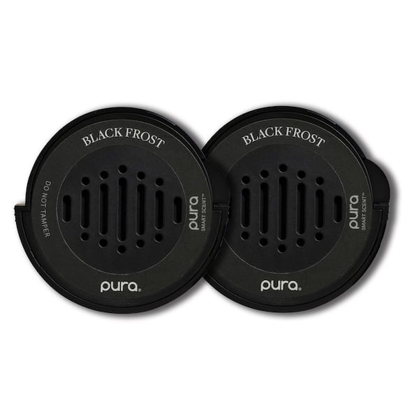 Pura Black Frost - Fragrance Refill for Car Diffuser - Up to 30-Days of Scent for Your Car Per Refill - (2) Pack - Black