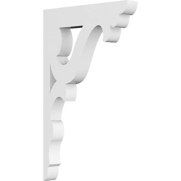Ekena Millwork 5/8 in. W x 7 in. H x 4-1/2 in. D PVC Cornelia Bracket