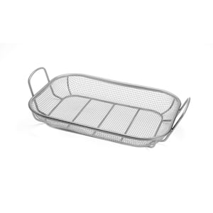 Outdoor Cooking Grill Roasting Basket with Handle, Stainless Steel