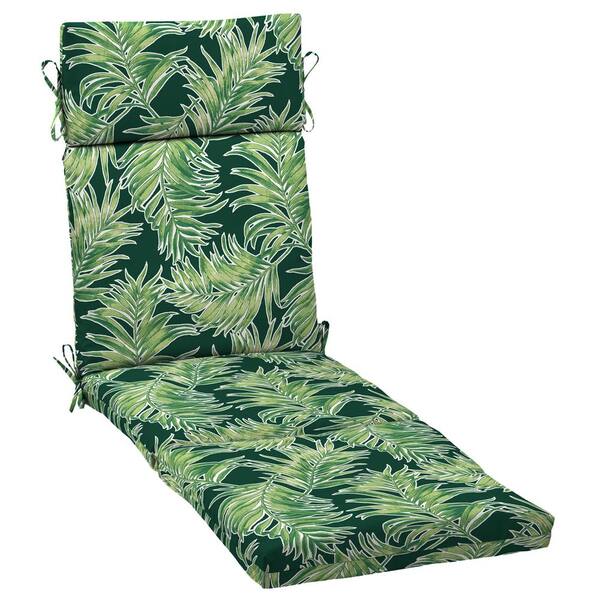 ARDEN SELECTIONS Arden Selections 21 in. x 72 in. Emerald Quintana Tropical Outdoor Chaise Lounge Cushion