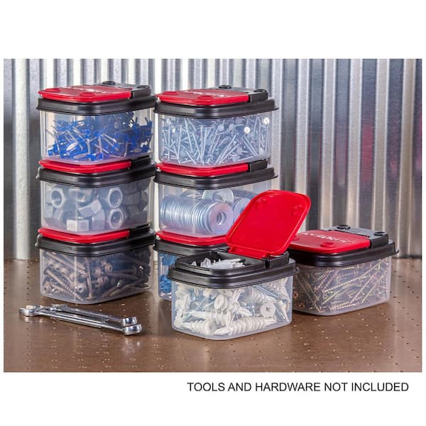 Multi-Purpose Hardware Storage Bins - Buddeez Bits and Bolts Small Storage  Containers, Hardware Organizers, Clear Containers With Blue Stackable Lids,  Bolt and Screw Organizer (1 Quart - 12 Pack) : : Kitchen