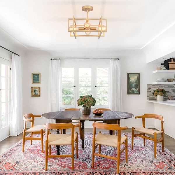 Dining Room Rustic Ceiling Mount Light Fixtures Farmhouse Flush