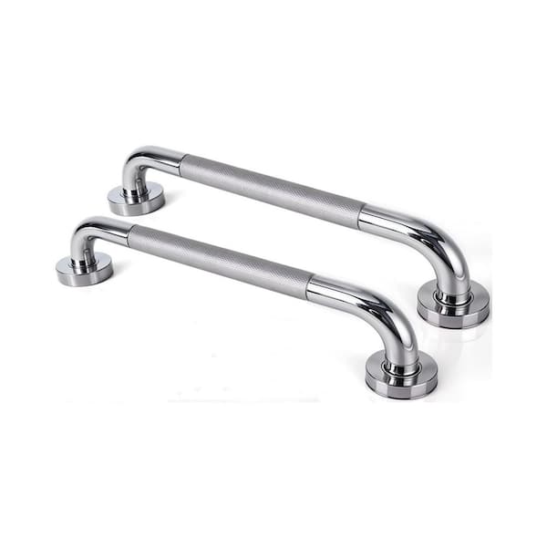 16 in. Stainless Steel Anti-Slip Grab Bars for Bathtubs and Showers 2 Pack Handicap Safety Rails for Seniors