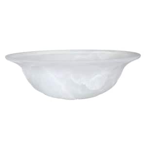 3-7/8 in. H x 11-3/4 in. Dia/Alabaster Glass Shade For Torchiere Lamp, Swag Lamp and Pendant&Island Fixture.
