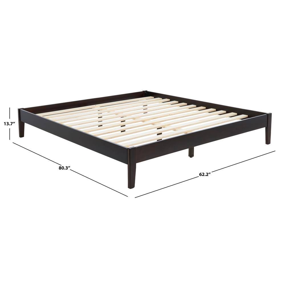 Alyson Espresso Queen Mahogany Wood Bed Frame