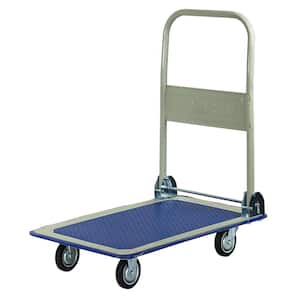 Anky 330 lbs. Capacity Platform Truck Hand Flatbed Cart Dolly Folding Moving Push heavy-duty Rolling Cart in Green