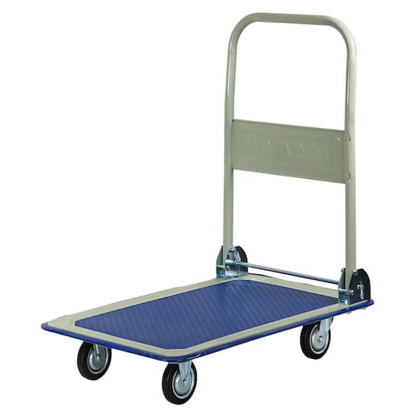 Miscool Anky 330 lbs. Capacity Platform Truck Hand Flatbed Cart Dolly Folding Moving Push heavy-duty Rolling Cart in Green