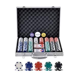 Poker Chip Set 500-Piece Poker Set Complete Poker Playing Game Set with Aluminum Carrying Case 11.5 Gram Casino Chips