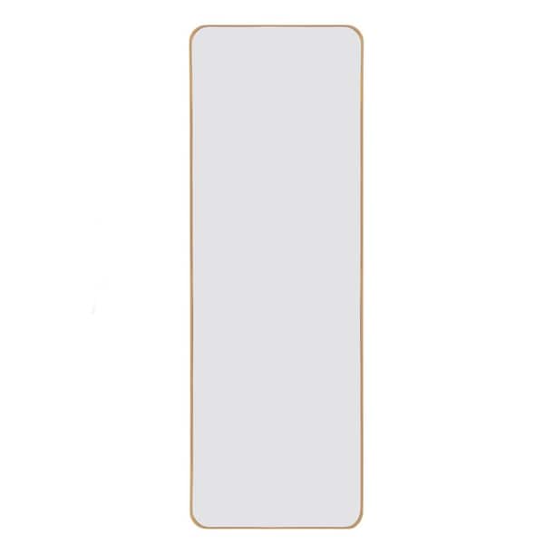 HUOVTR TA. 63.1 in. W x 20 in. H Glod Full Length Mirror, Leaning Against Wall Dressing Room Mirror Full Length