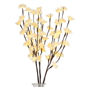 28 in. Artificial Ginkgo Leaf Light Decoration 3-Pieces Set