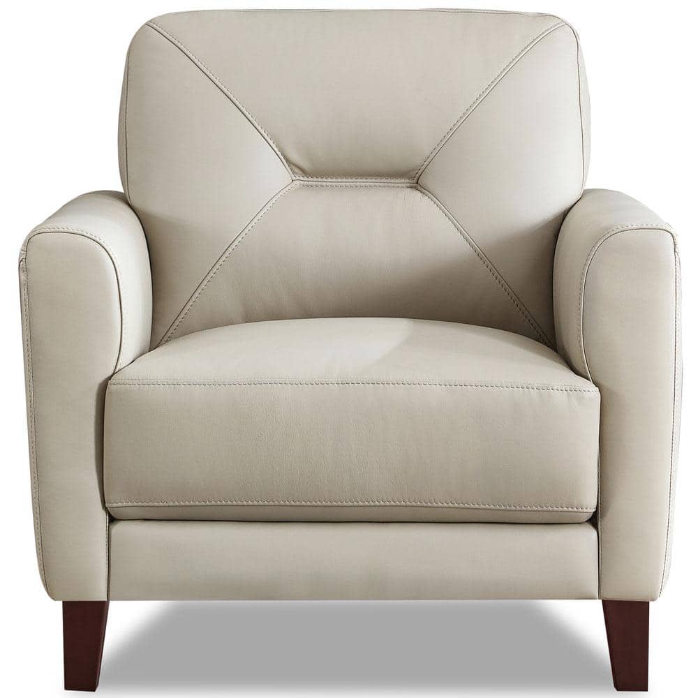Mavis Vanilla Top Grain Leather Arm Chair with Memory Foam price history on PriceWatchPro
