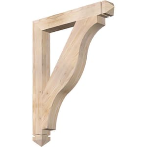 3.5 in. x 36 in. x 28 in. Douglas Fir Funston Arts and Crafts Smooth Bracket