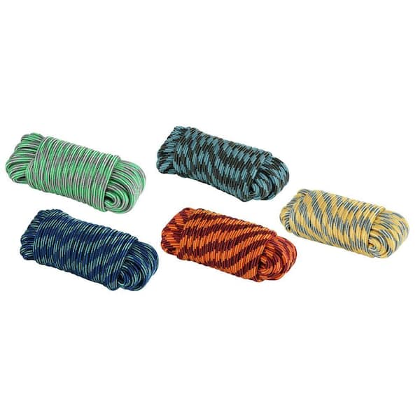 1/2 in. x 50 ft. Polypropylene Diamond Braid Rope, Assorted Colors