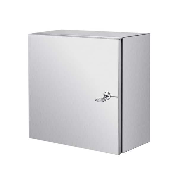 NEMA Stainless Steel Enclosure, 12 x 12 x 8in. NEMA 4X Steel Electrical Box, IP66 Waterproof & Dustproof, Outdoor/Indoor