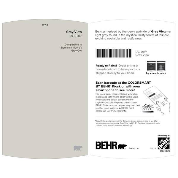 BEHR DYNASTY 1 gal. Designer Collection DC 014 Gray View Semi