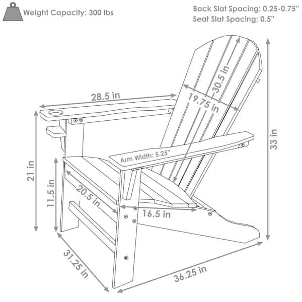 adirondack chair height