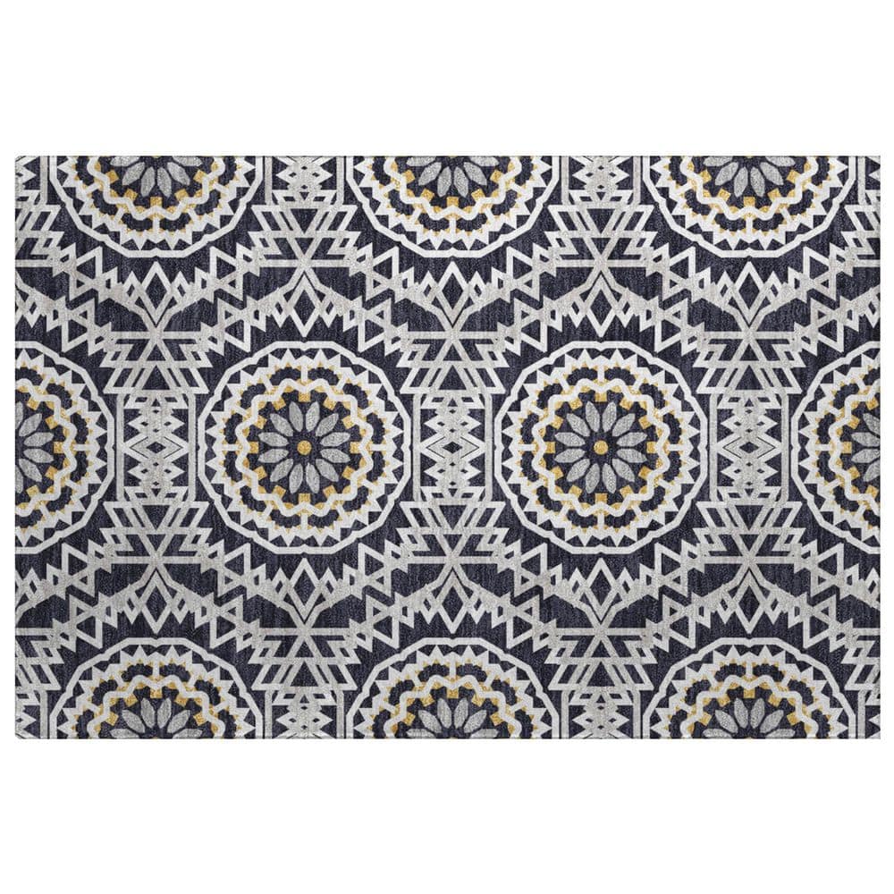 Dream Shag Premium Machine Washable Abstract ADS619 Black 2 ft. x 3 ft. Accent Rug price history on PriceWatchPro
