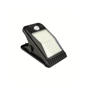150 Lumens Black Battery Operated Motion Sensing integrated LED Outdoor Spotlight with USB 1 Pack