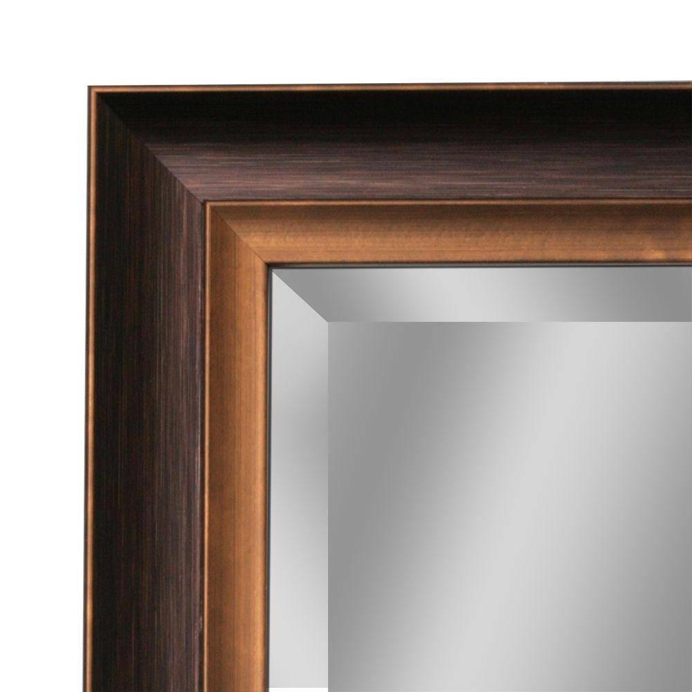 Elegant Brushed Nickel and Chrome 24"x30" Beveled Vanity Mirror