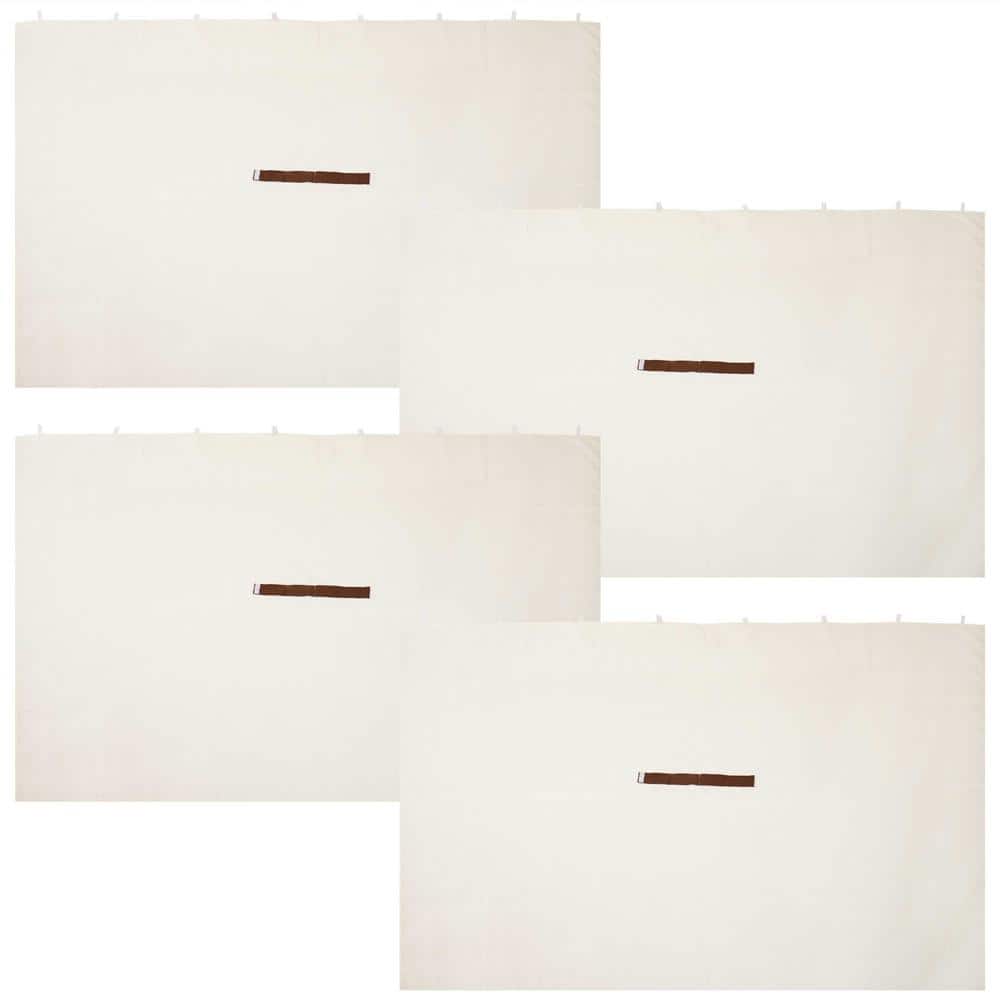 Cream Polyester Gazebo Sidewall Set for 10' x 10' Gazebo