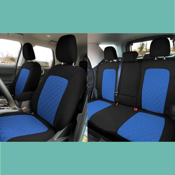 FH Group Neoprene Custom Fit Seat Covers for 2021 - 2022 Ford Bronco Sport  - Full Set DMCM5018BLUE-FULL - The Home Depot