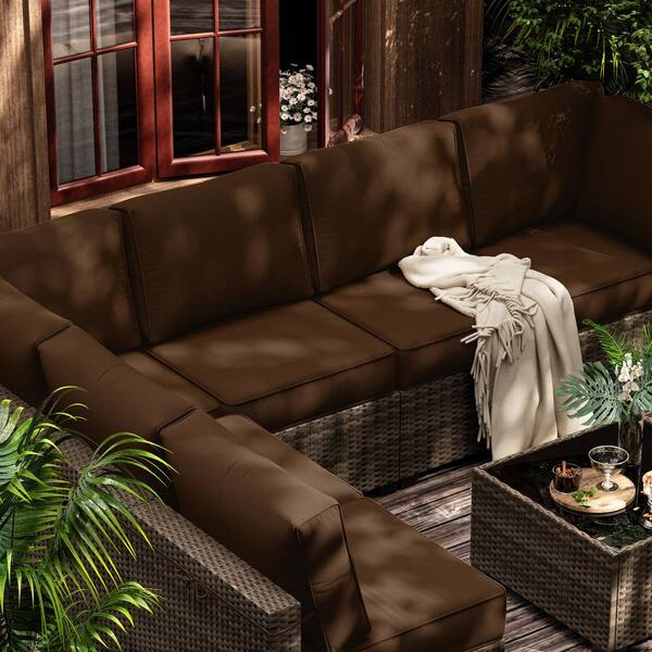 Kimunuk 14-Piece Outdoor Patio Cushion Cover, UV and Waterproof