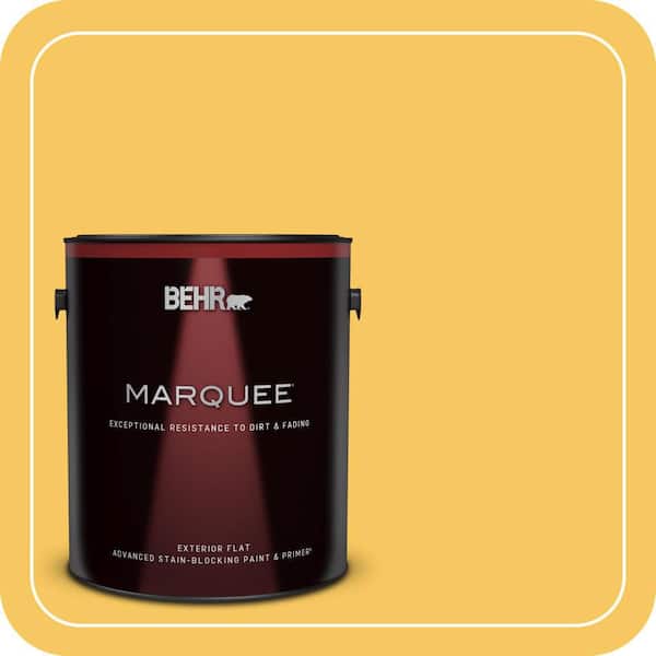 BEHR MARQUEE 1 gal. #P280-5 Little Sun Dress Flat Exterior Paint & Primer