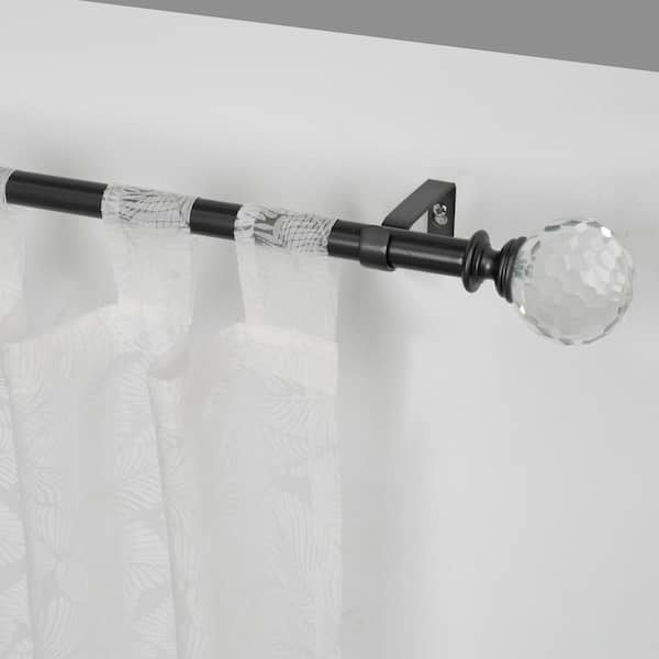 Lyndale Decor Bijou 66 in. - 120 in. Adjustable 3/4 in. Single Curtain ...