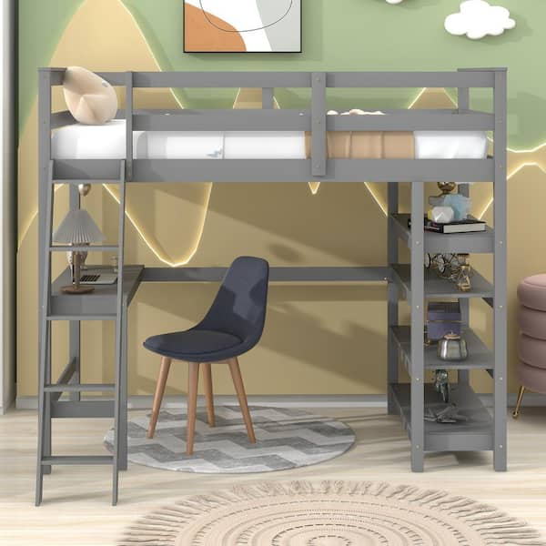 Powell loft bed with deals desk instructions