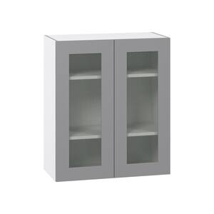 Bristol Painted Slate Gray Shaker Assembled Wall Kitchen Cabinet with 2 Doors (30 in. W x 35 in. H x 14 in. D)