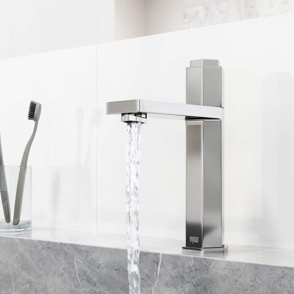 Modern Chrome Hexagonal Single-Hole Bathroom Faucet