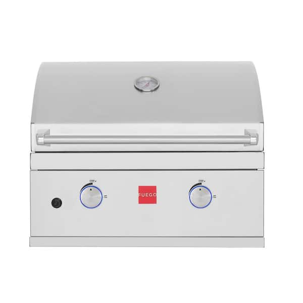 Fuego Premium 27 in. 2-Burner Built-In Propane Gas Grill in 304 Stainless Steel