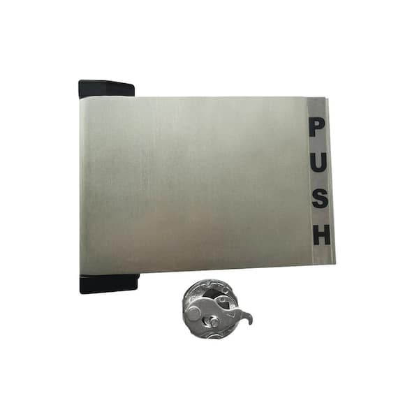 Aluminum Finish Commercial Push Pull Handle with Cam Plug - Right Handed