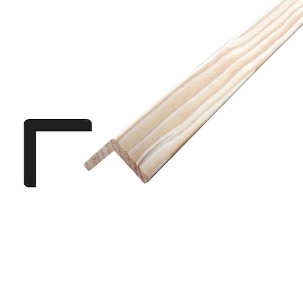 1-1/4 in. D x 1-1/4 in. W x 96 in. L Hemlock Wood Outside Corner Drip Cap Moulding Pack (10-Pack)