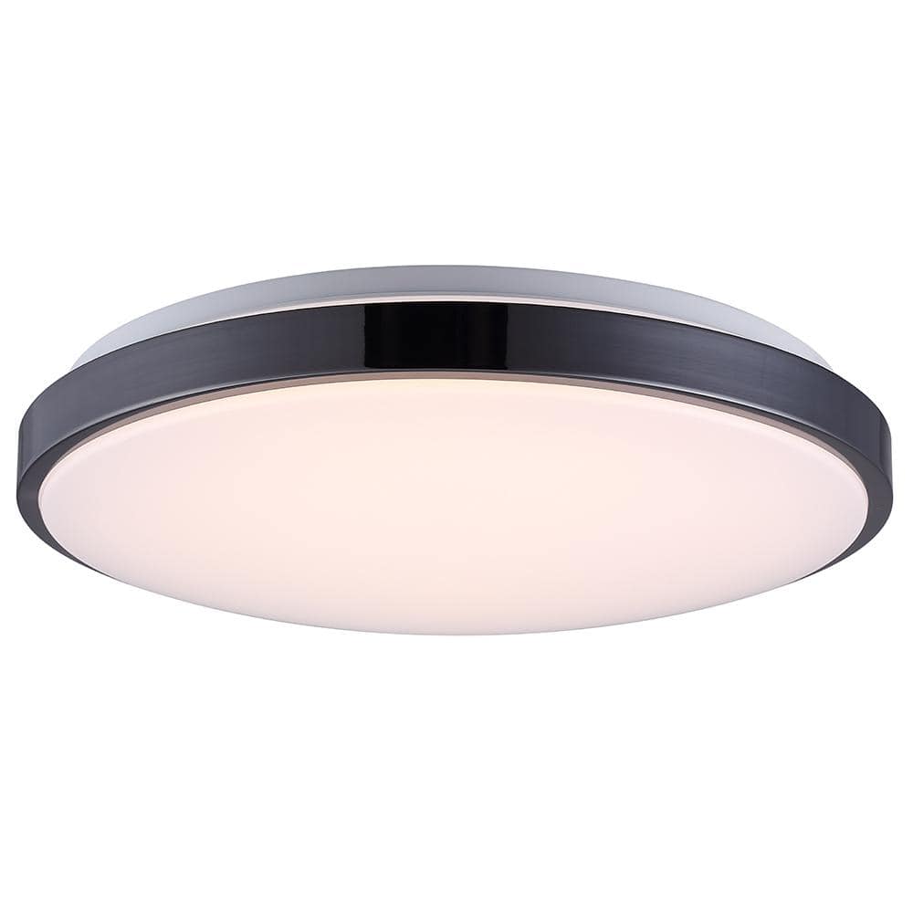 15 in. Smart Integrated LED Black Nickel Trim with Selectable LED White Flu