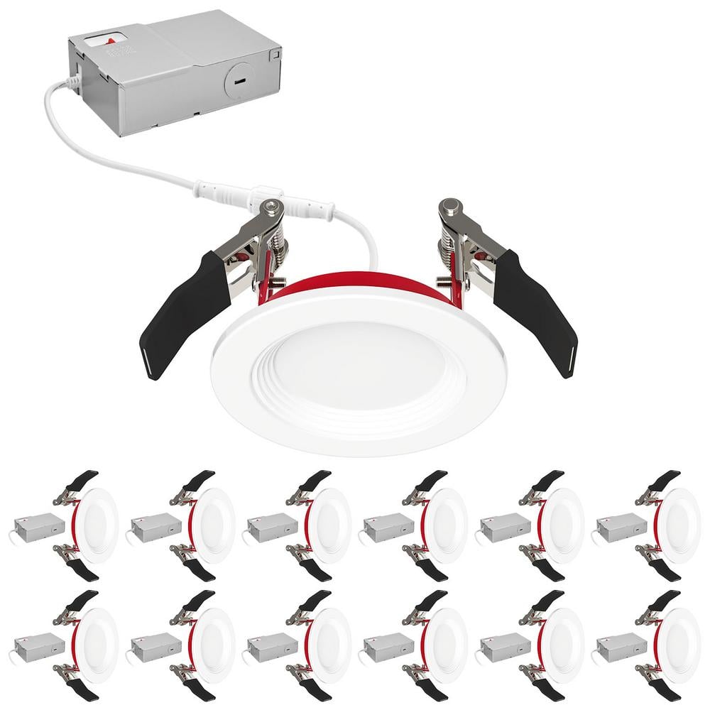 3 in. Integrated LED Recessed Light Fire Rated 5CCT, 2-Hour Fire Rating 550LM Dimmable Baffle IC Wet Rated UL 12-Pack price history on PriceWatchPro