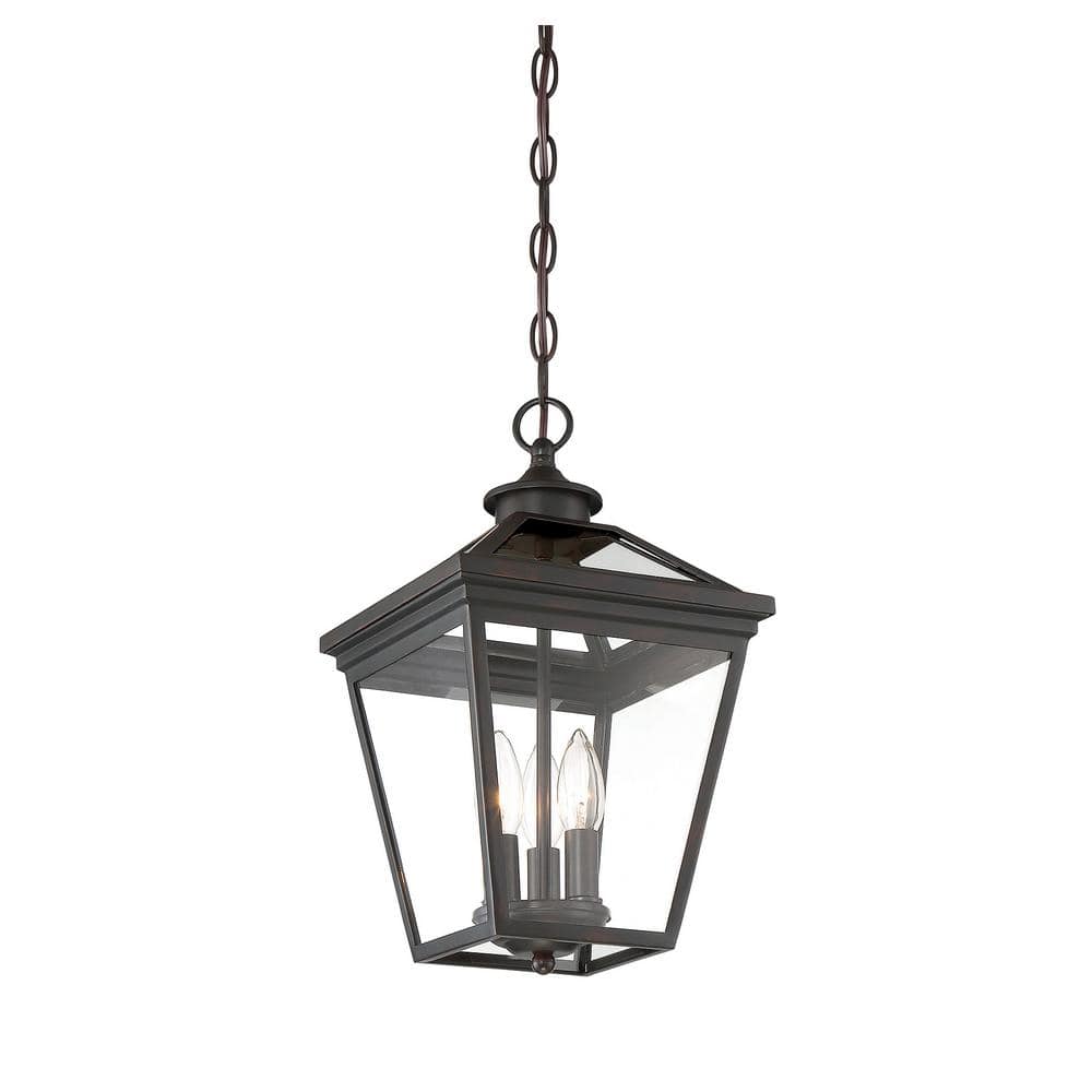 Ellijay English Bronze 3-Light Outdoor Hanging Lantern