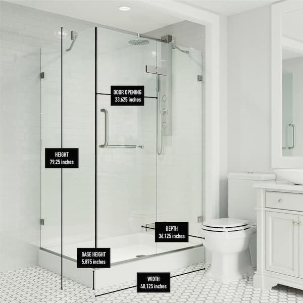 Modern Overhang Triple Glass Bathroom Shelf