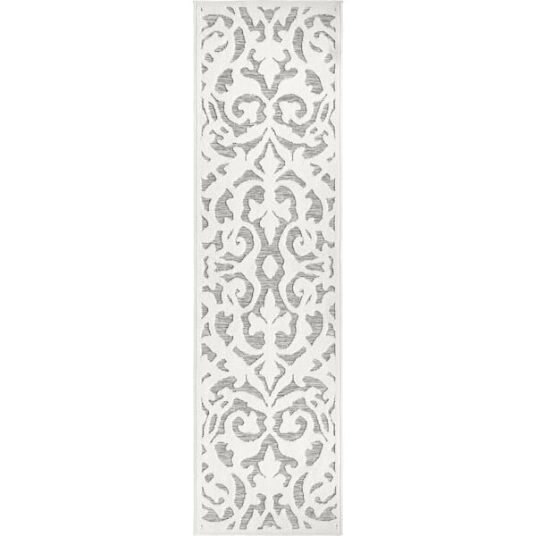 Lady Bird Gray 3 ft. x 5 ft. Indoor/Outdoor Runner Rug