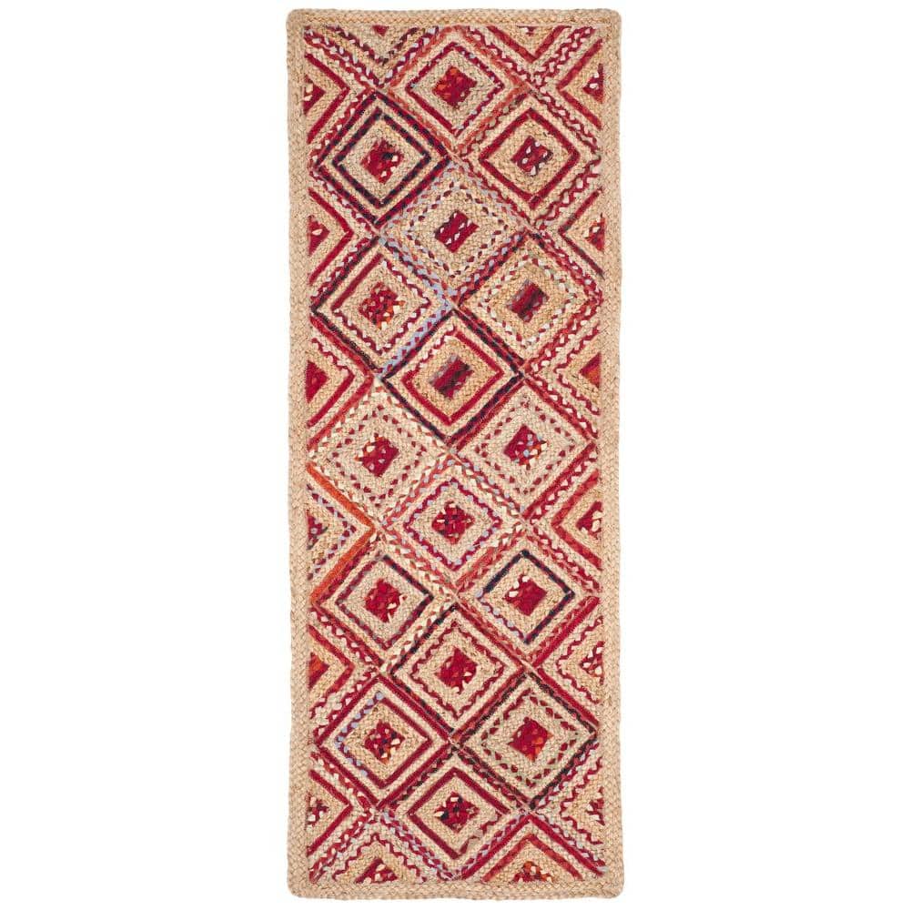 Cape Cod Natural/Red 2 ft. x 8 ft. Geometric Runner Rug price history on PriceWatchPro