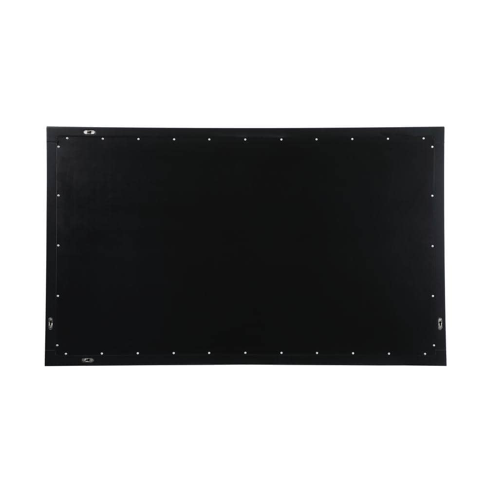 Contemporary Black Wood Rectangular Bathroom Vanity Mirror