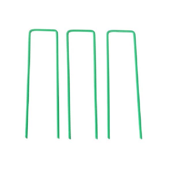 Agfabric 4 in. 9 Gauge Anti-Rust Galvanized U-Shaped Ground Staples for Securing Landscape Weed Fabric (20-Pack)