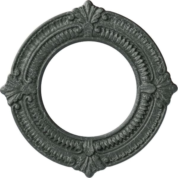 Ekena Millwork 5/8" x 11-1/8" x 11-1/8" Polyurethane Benson Ceiling Medallion, Athenian Green Crackle