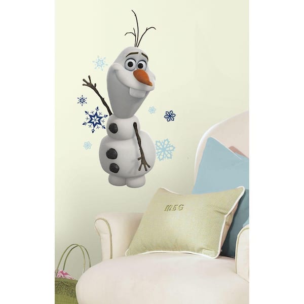 RoomMates 2.5 in. x 18 in. Frozen Olaf The Snow Man Peel and Stick Wall Decals