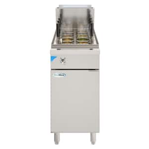 Commercial 11 Gal. Natural Gas Pasta Cooker with 6-Baskets and 70,000 BTU in Stainless Steel, ETL Sanitation Listed