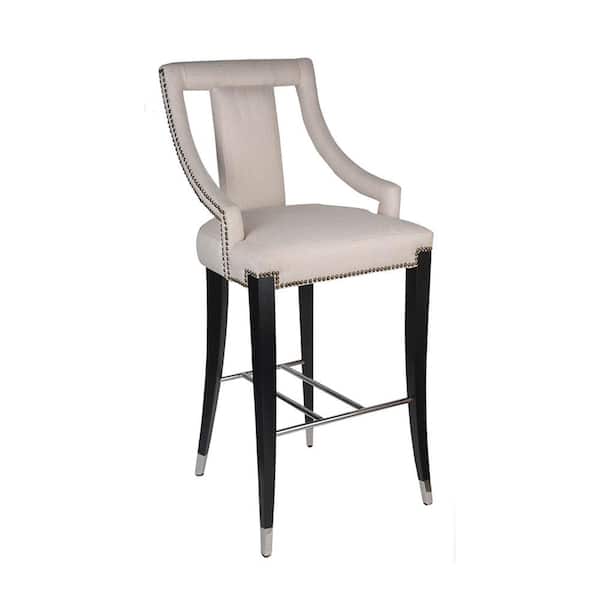 Seasonal Abode Inc 19 in. Multi-Colored Low Back Wood Short (16-23 in.) Bar Stool